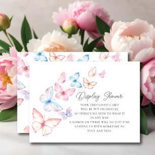 Whimsical Butterflies Display Douche Informatiekaartje