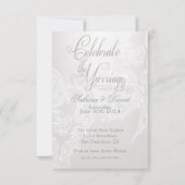 Whimsical Butterflies en Lace Reception nodigen Kaart (Achterkant)