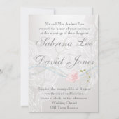 Whimsical Butterflies en Lace Wedding Invitation Kaart (Achterkant)