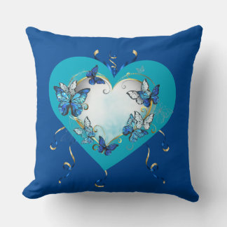 Whimsical Butterflies Heart Pillow Kussen