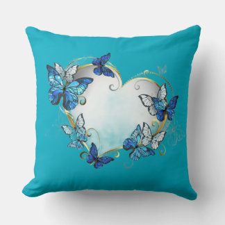 Whimsical Butterflies Heart Pillow Kussen