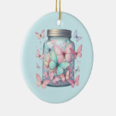 Whimsical Butterflies in a Jar Keramisch Ornament (Rechts)