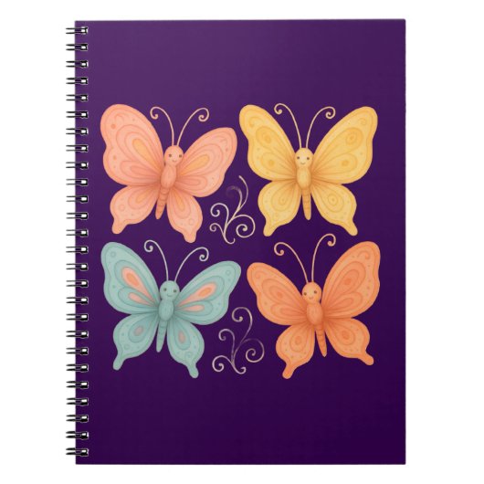 Whimsical Butterflies  Notitieboek (Voorkant)