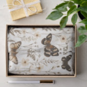 Whimsical Butterfly and Flower Pattern Tissuepapier (Geschenk)