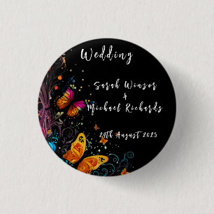 Whimsical Butterfly Garden Briefkaart Ronde Button 3,2 Cm