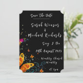 Whimsical Butterfly Garden Invitation de mariage (Debout devant)