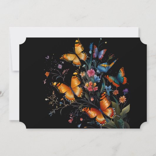 Whimsical Butterfly Garden Invitation de mariage (Dos)