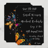 Whimsical Butterfly Garden Invitation de mariage (Devant / Derrière)
