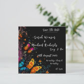 Whimsical Butterfly Garden Invitation de mariage (Debout devant)