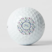 Whimsical Butterfly Garden Monogram  Golfballen (Voorkant)