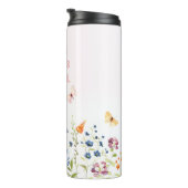 Whimsical Butterfly Garden Roze gepersonaliseerd c Thermosbeker (Geroteerd rechts)