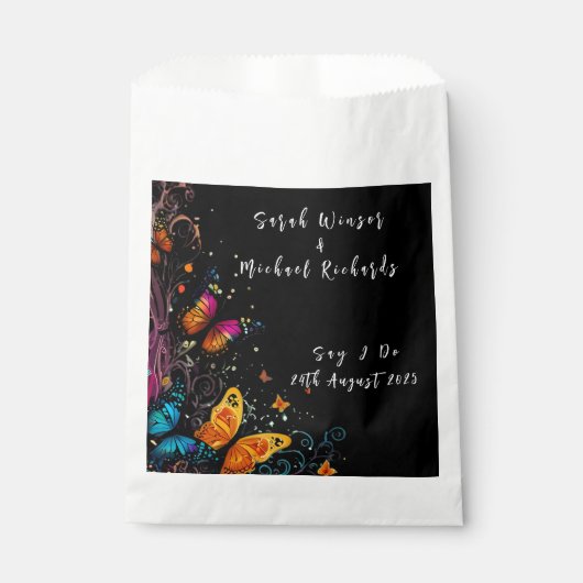 Whimsical Butterfly Garden Wedding Bedankzakje (Voorkant)