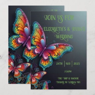 Whimsical Butterfly Romance Faire-part de mariage