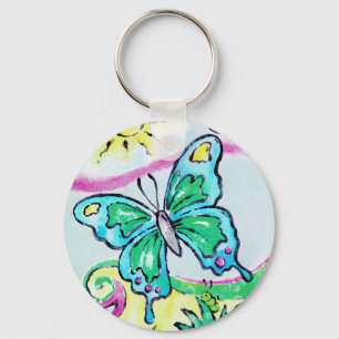 Whimsical Butterfly Sleutelhanger
