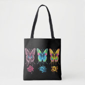 Whimsical Butterfly Symphony: levendige kleuren Draagtas (Voorkant)