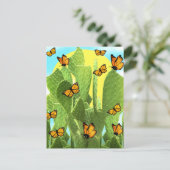 Whimsical Cactus And Butterflies Briefkaart (Staand voorkant)