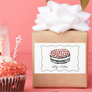 Whimsical Cake Baker Cateraar Product Labels