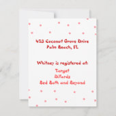 Whimsical Cake Bridal Shower Invitation Kaart (Achterkant)
