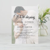 Whimsical Calligraphy | Faded-fotoexplosie Kaart (Staand voorkant)