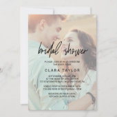 Whimsical Calligraphy | Faded-fotoVrijgezellenfees Kaart (Voorkant)