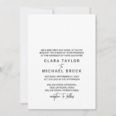 Whimsical Calligraphy | Foto terug Formele bruilof Kaart (Voorkant)