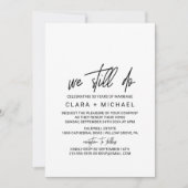 Whimsical Calligraphy | Foto van Backing Vow Renew Kaart (Voorkant)