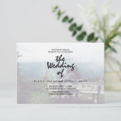 Whimsical Calligraphy | Foto van het huwelijk Kaart (Staand voorkant)