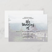 Whimsical Calligraphy | Foto van het huwelijk Kaart (Voorkant / Achterkant)