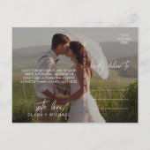 Whimsical Calligraphy | Fotobekleding Dank u Briefkaart (Achterkant)