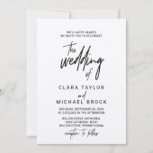 Whimsical Calligraphy Kraft the Wedding of Kaart (Voorkant)