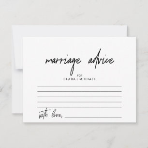 Whimsical Calligraphy Marriage Advice Kaarten