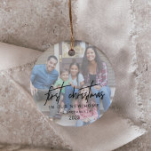 Whimsical Calligraphy New Home kerst Keramisch Ornament