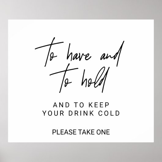 Whimsical Calligraphy Om Van Te Houden Teken Poster (Voorkant)