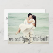 Whimsical Calligraphy Save the Date Briefkaart (Voorkant / Achterkant)