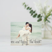 Whimsical Calligraphy Save the Date Briefkaart (Staand voorkant)