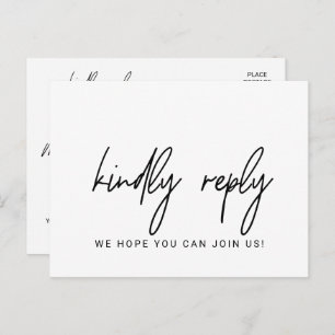 Whimsical Calligraphy Song Request RSVP Briefkaart