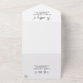 Whimsical Calligraphy the Wedding of All In One Uitnodiging (Buitenkant)