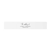 Whimsical Calligraphy Wedding Belly Band Uitnodigingen Wikkel (Vlak)
