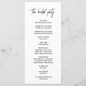 Whimsical Calligraphy Wedding Programma (Achterkant)