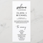 Whimsical Calligraphy Wedding Programma (Voorkant)