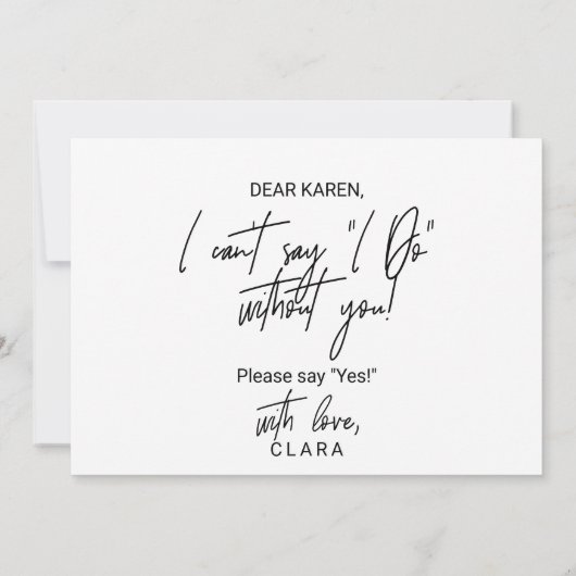 Whimsical Calligraphy zal je zijn als mijn vriend Kaart (Achterkant)