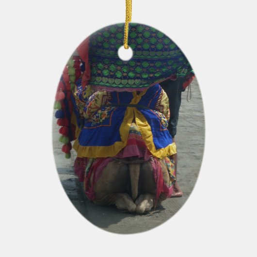 Whimsical Camel Art Print/Grafisch Keramisch Ornament (Voorkant)