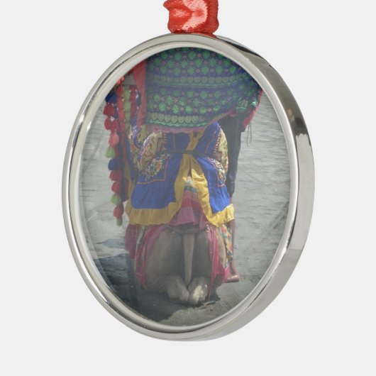 Whimsical Camel Art Print/Grafisch Metalen Ornament (Links)