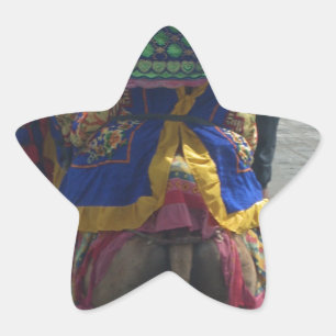 Whimsical Camel Art Print/Grafisch Ster Sticker