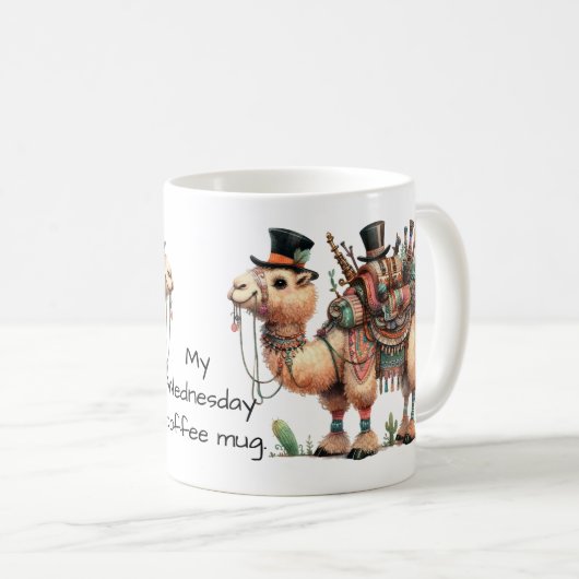 Whimsical Camel woensdag Hump Day Koffiemok (Voorkant rechts)