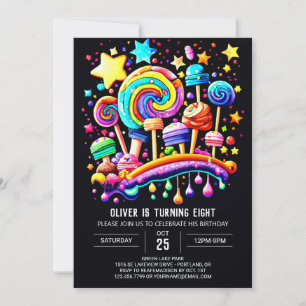 Whimsical Candyland Verjaardag Kaart