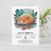 Whimsical Capybara Delight Verjaardag Kaart (Staand voorkant)