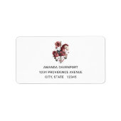 Whimsical Carousel Horse Image Address Etiket (Voorkant)