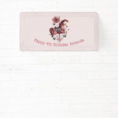 Whimsical Carousel Horse Image Birthday Spandoek (Insitu)