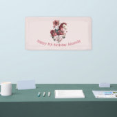 Whimsical Carousel Horse Image Birthday Spandoek (Beurs)